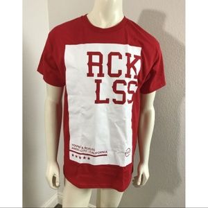YR Large Shirt Red Tee California Young & Rcklss